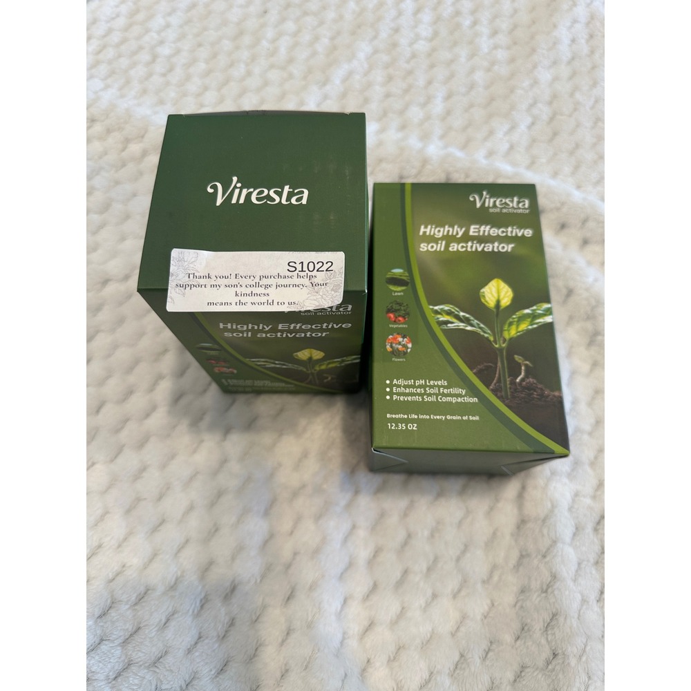 2 Viresta Soil Activator 12.35 oz Lot of 2 Mineral Humic Acid Soil Amendment